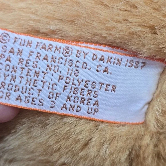 Vintage Dakin Soft Classics Yellow Lab Puppy Plush Dog with Sock 1980s - Picture 9 of 12